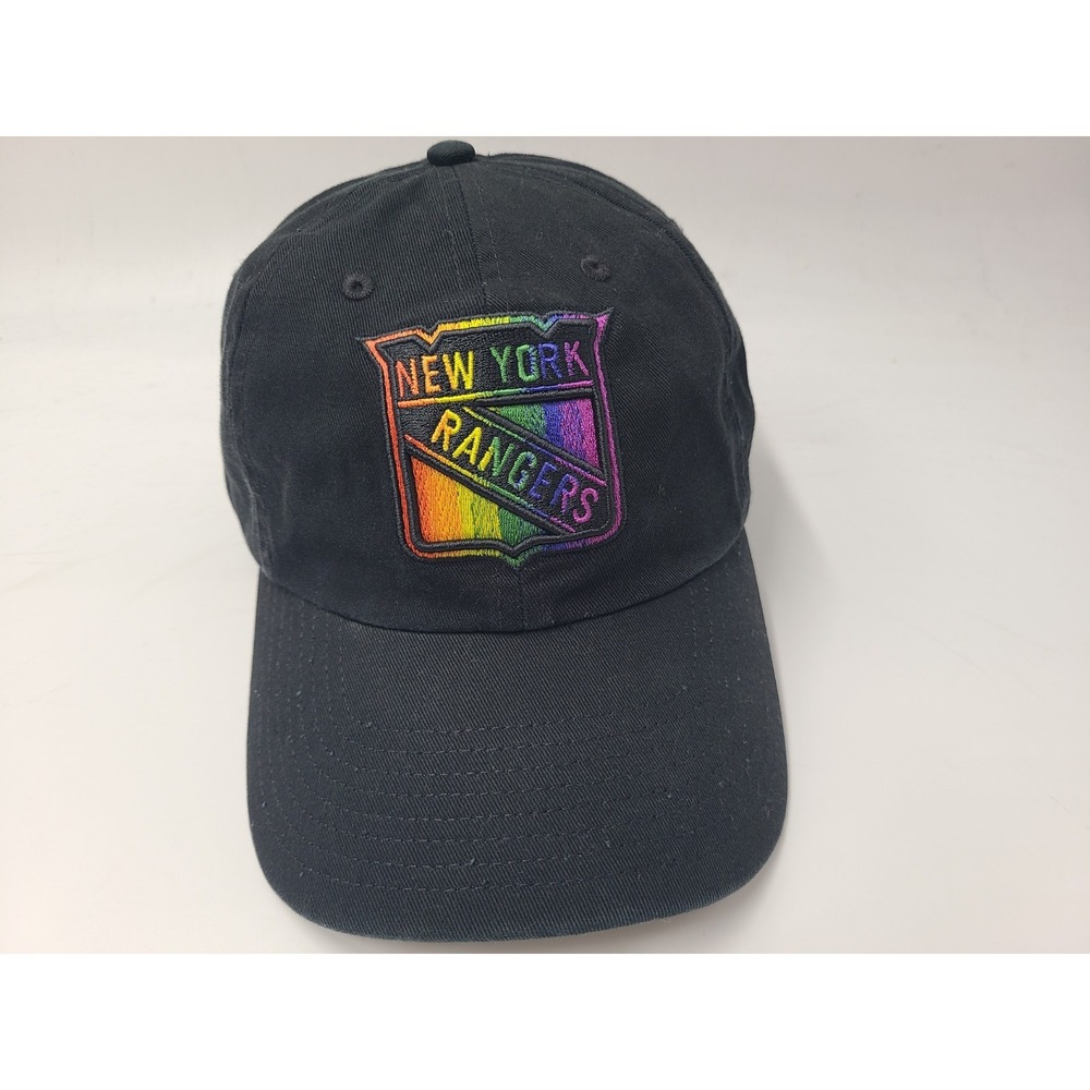 New York Rangers Pride Fanatics Strapback Adjustable Hat Cap LGBT Rainbow NHL